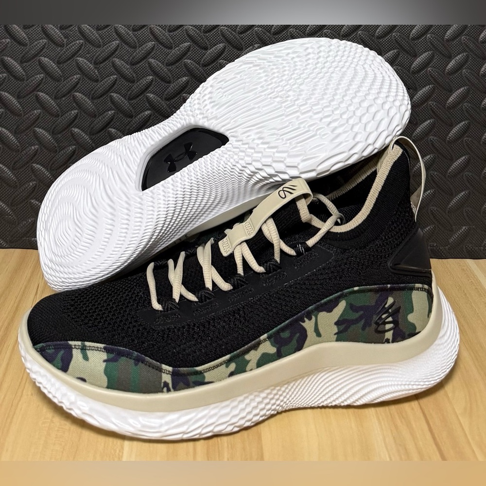 Unreleased Under Armour Curry Flow 8‎ Basketball Shoes Black Camo Mens Size 12